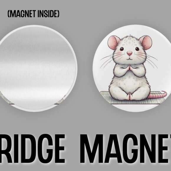 Cute Rat Fridge Magnets Set Of 6 Metal Magnets For Home Office Kitchen School - Picture 3 of 6